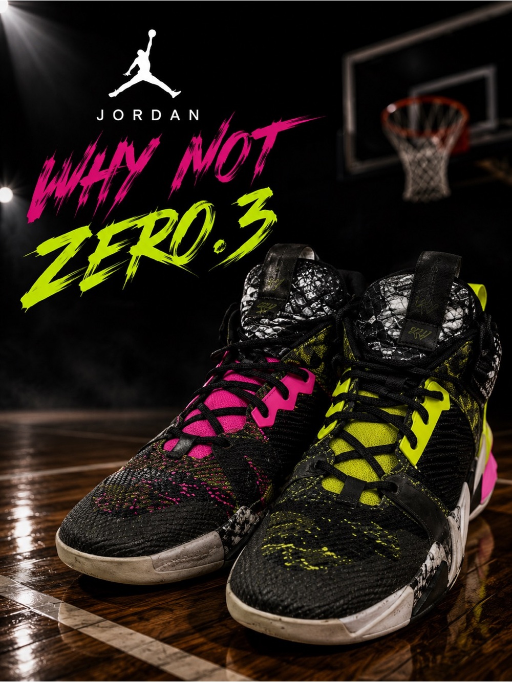 Jordan Why Not Zer0.3 Russell Westbrook Men’s 12 Multicolor Basketball Shoes